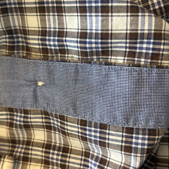 Men’s Banana Republic Soft Wash Long Sleeve Plaid Button up. Size M, Brown. - Picture 6 of 8